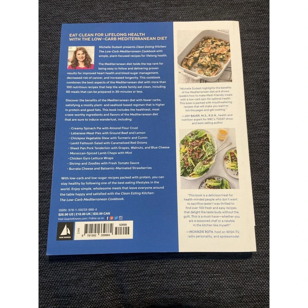 Clean Eating Kitchen: The Low-Carb Mediterranean Cookbook: Quick and Easy Hi...